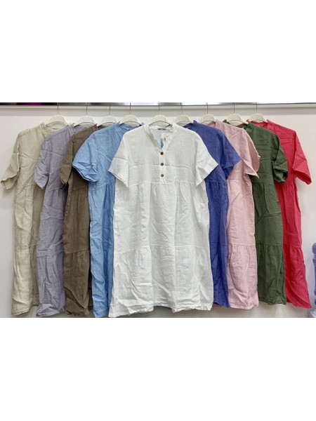 Sukienki damskie wloskie, size uni , paczka 6szt,mix kolor