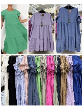 Sukienki damskie wloskie, size uni , paczka 6szt,mix kolor