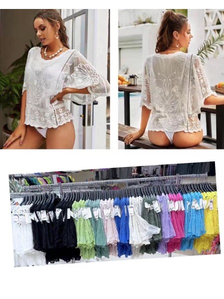 Bluzki damskie wloskie, size uni , paczka 6szt,mix kolor