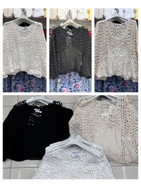 Bluzki damskie wloskie, size uni , paczka 6szt,mix kolor
