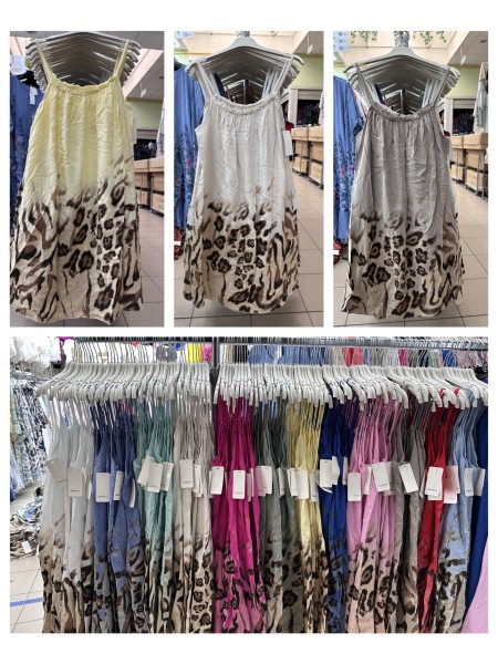 Sukienki damskie wloskie, size uni , paczka 6szt,mix kolor