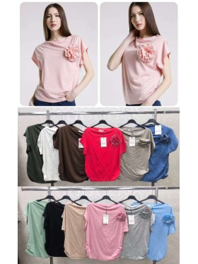 Bluzki damskie wloskie, size uni , paczka 6szt,mix kolor