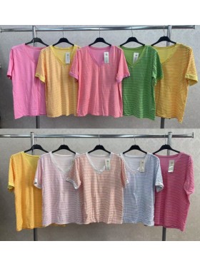 Bluzki damskie wloskie, size uni , paczka 6szt,mix kolor