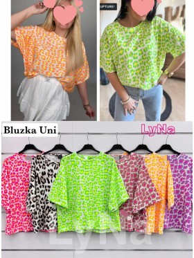 Bluzki damskie wloskie, size uni, paczka 6szt,mix kolor