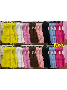Sukienki damskie wloskie, size uni, paczka 6szt,mix kolor