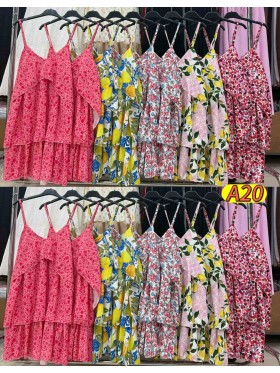 Sukienki damskie wloskie, size uni, paczka 6szt,mix kolor