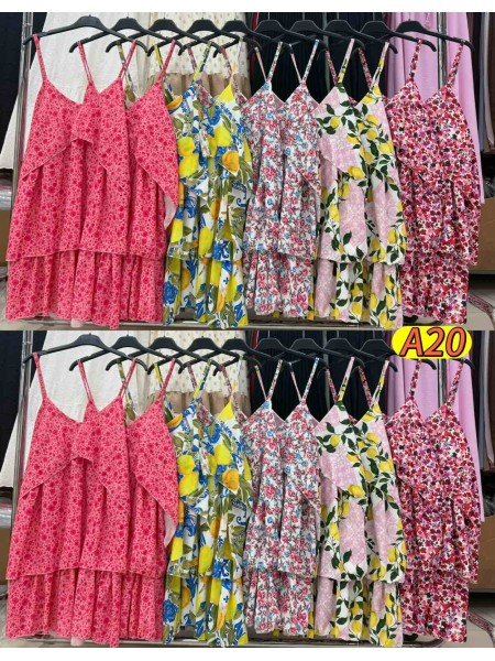 Sukienki damskie wloskie, size uni, paczka 6szt,mix kolor