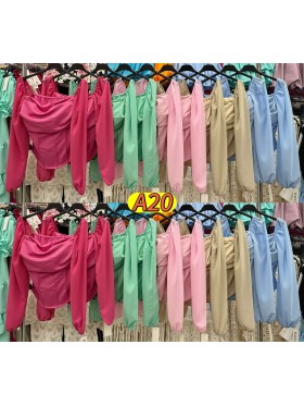 Bluzki damskie wloskie, size uni, paczka 6szt,mix kolor