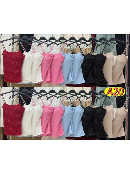 Bluzki damskie wloskie, size uni, paczka 6szt,mix kolor