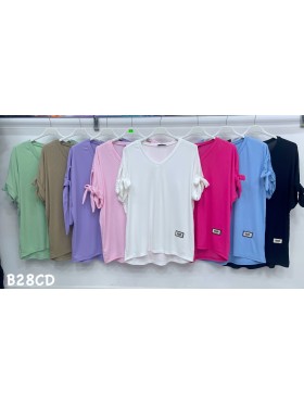 Bluzki damskie Włoskie , Size uni,paczka 6szt,mix kolor