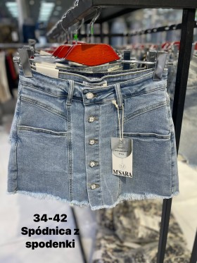 Spódnica krótka  jeansowa damska M'sara .size 34-42,paczka 10szt ,