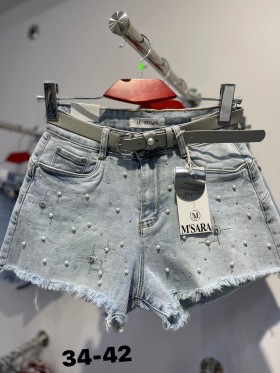 Spodenki jeansowe damskie M'sara .size 34-42,paczka 10szt ,