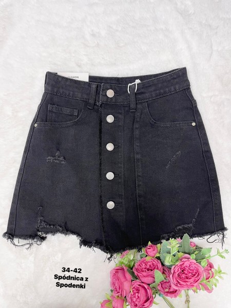 Spódnica krótka  jeansowa damska  .size 34-42,paczka 10szt ,