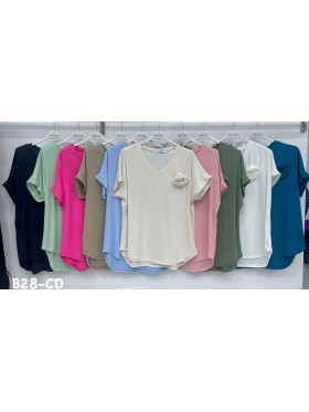 Bluzki damskie Włoskie , Size uni,paczka 6szt,mix kolor