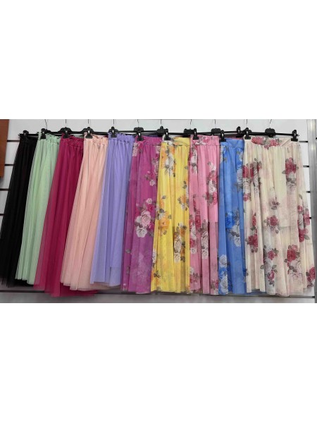 Spódnica długa damskie Włoski, size uni, paczka 6szt, mix kolor