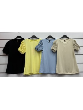 Bluzki damskie Włoski, size uni, paczka 6szt, mix kolor