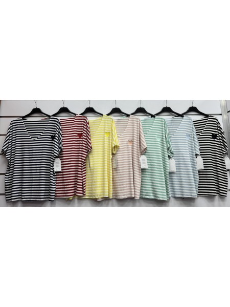 Bluzki damskie Włoski, size uni, paczka 6szt, mix kolor