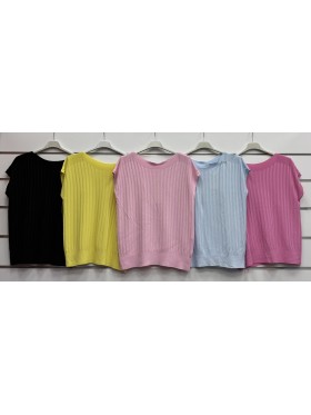 Bluzki damskie Włoski, size uni, paczka 6szt, mix kolor