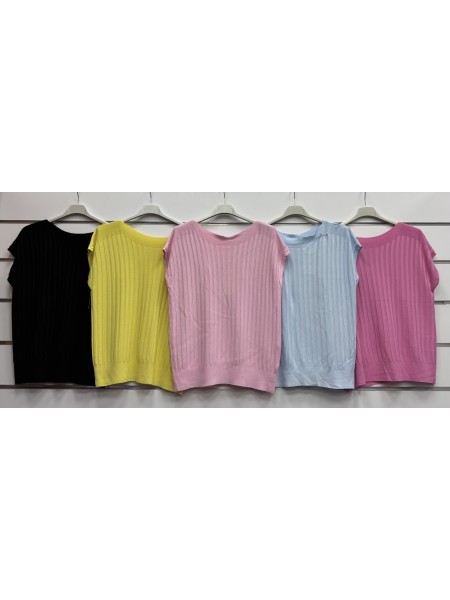 Bluzki damskie Włoski, size uni, paczka 6szt, mix kolor