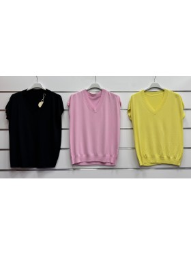 Bluzki damskie Włoski, size uni, paczka 6szt, mix kolor