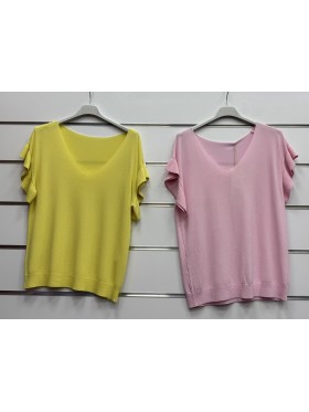 Bluzki damskie Włoski, size uni, paczka 6szt, mix kolor
