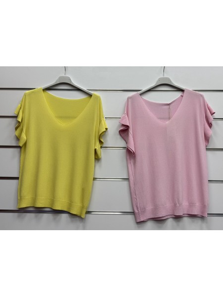 Bluzki damskie Włoski, size uni, paczka 6szt, mix kolor