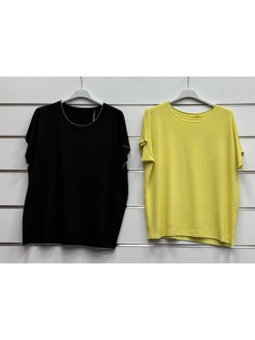 Bluzki damskie Włoski, size uni, paczka 6szt, mix kolor