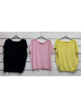 Bluzki damskie Włoski, size uni, paczka 6szt, mix kolor