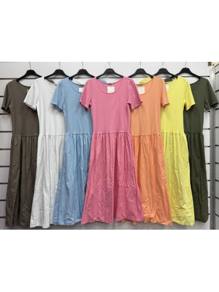 Sukienki damskie Włoski, size uni, paczka 6szt, mix kolor