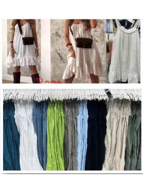Sukienki damskie wloskie, size uni, paczka 6szt,mix kolor