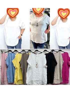 Bluzki damskie wloskie, size uni, paczka 6szt,mix kolor
