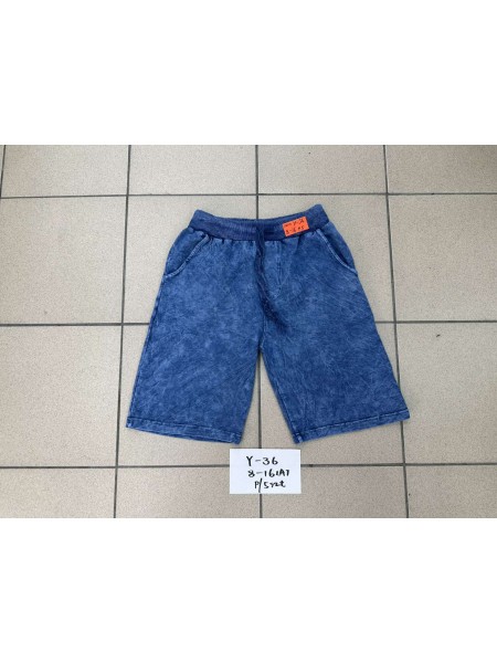 Spodenki jeans dzieciece rozm 8-16 lat, paczka 5szt, 1 kolor