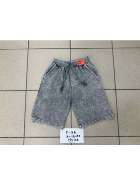 Spodenki jeans dzieciece rozm 8-16 lat, paczka 5szt, 1 kolor