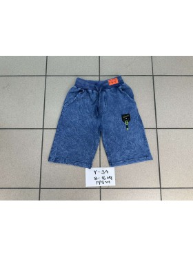 Spodenki jeans dzieciece rozm 8-16 lat, paczka 5szt, 1 kolor