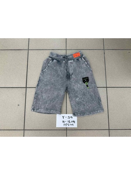 Spodenki jeans dzieciece rozm 8-16 lat, paczka 5szt, 1 kolor