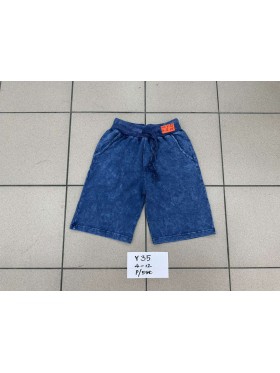 Spodenki jeans dzieciece rozm 4-12 lat, paczka 5szt, 1 kolor