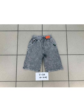 Spodenki jeans dzieciece rozm 4-12 lat, paczka 5szt, 1 kolor