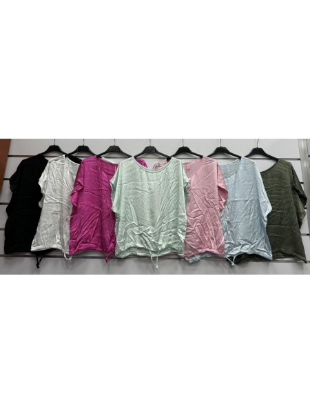 Bluzki damskie Włoski, size uni, paczka 6szt, mix kolor