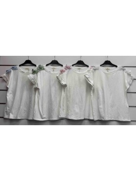 Bluzki damskie Włoski, size uni, paczka 6szt, mix kolor