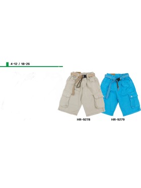 Spodenki jeans dzieciece rozm 4-12 lat, paczka 5szt, 1 kolor