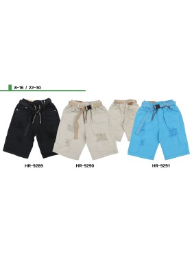 Spodenki jeans dzieciece rozm 8-16 lat, paczka 5szt, 1 kolor