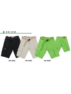 Spodenki jeans dzieciece rozm 8-16 lat, paczka 5szt, 1 kolor