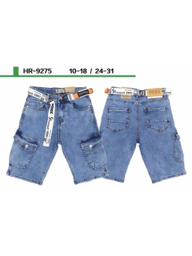 Spodenki jeans dzieciece rozm 10-18 lat, paczka 5szt, 1 kolor