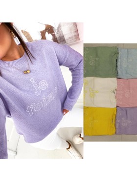 Swetry  damskie Tureckie, size uni, paczka 6szt, 1 kolor