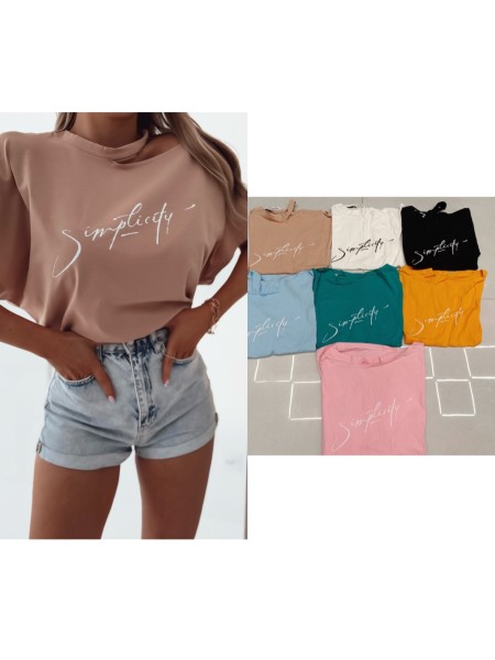 Bluzki damskie Tureckie, size uni, paczka 6szt, 1 kolor