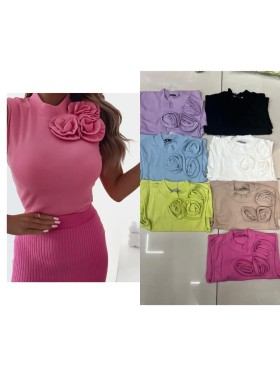 Bluzki damskie Tureckie, size uni, paczka 6szt, 1 kolor