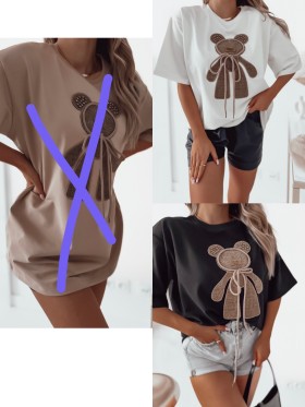 Bluzki damskie Tureckie, size uni, paczka 6szt, 1 kolor