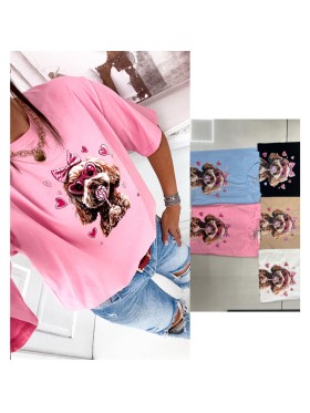 Bluzki damskie Tureckie, size uni, paczka 6szt, 1 kolor
