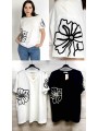Bluzki damskie Włoskie, size uni, paczka 6szt, mix kolor