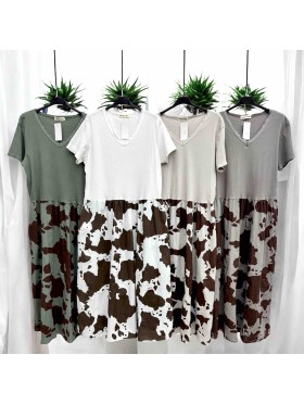 Sukienki damskie Włoskie, size uni, paczka 6szt, mix kolor